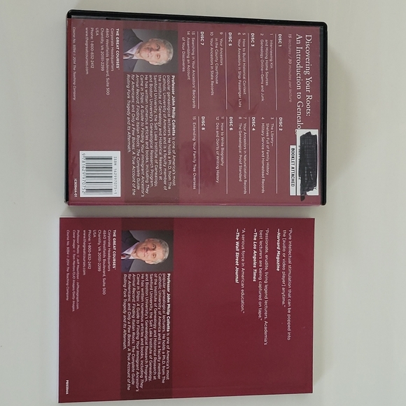 THE GREAT COURSES Discovering Your Roots An Introduction to Genealogy CDs & Book - Picture 2 of 16